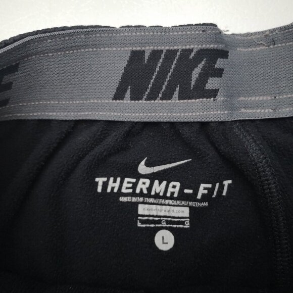 Nike Therma-Fit Men's Size Large Black Fleece Lined Track Pants - Picture 3 of 13